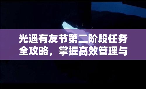 光遇有友节第二阶段任务全攻略，掌握高效管理与资源利用技巧