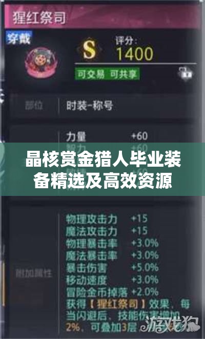 晶核赏金猎人毕业装备精选及高效资源管理策略深度剖析