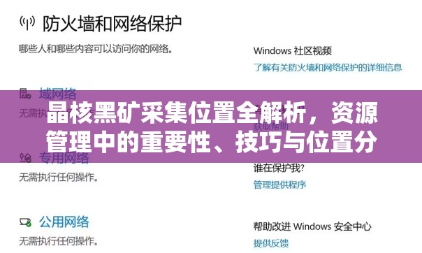 晶核黑矿采集位置全解析，资源管理中的重要性、技巧与位置分享