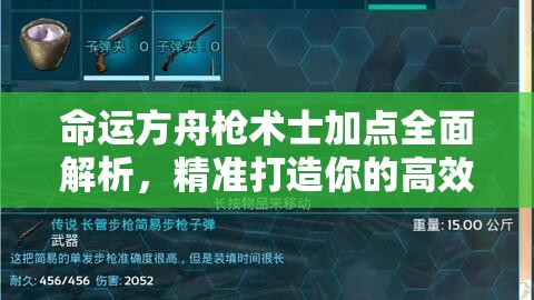命运方舟枪术士加点全面解析，精准打造你的高效战斗利器攻略