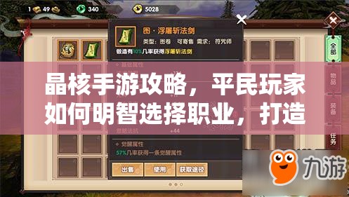 晶核手游攻略，平民玩家如何明智选择职业，打造高效游戏体验秘籍