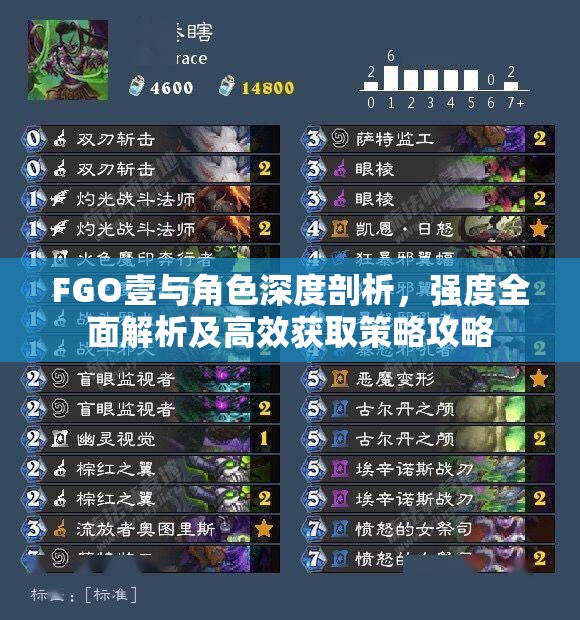 FGO壹与角色深度剖析，强度全面解析及高效获取策略攻略