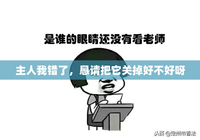 主人我错了，恳请把它关掉好不好呀
