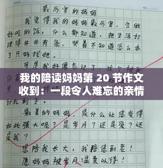 我的陪读妈妈第 20 节作文收到：一段令人难忘的亲情之旅