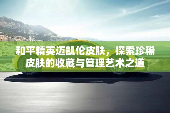 和平精英迈凯伦皮肤，探索珍稀皮肤的收藏与管理艺术之道