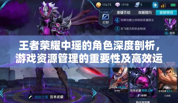 王者荣耀中瑶的角色深度剖析，游戏资源管理的重要性及高效运用策略