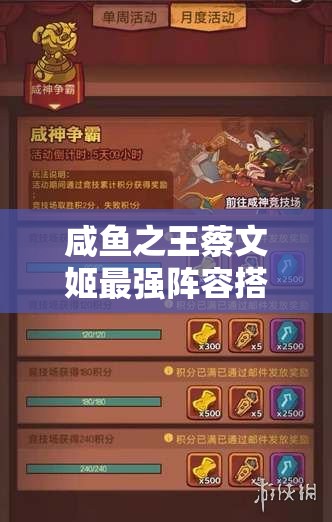 咸鱼之王蔡文姬最强阵容搭配攻略，揭秘高效资源管理的艺术与策略