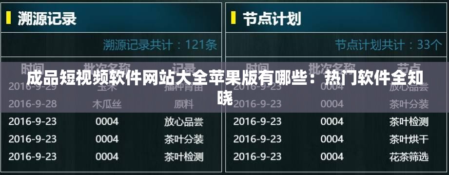 成品短视频软件网站大全苹果版有哪些：热门软件全知晓