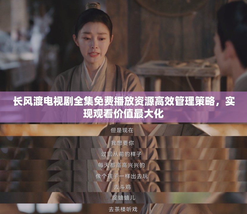 长风渡电视剧全集免费播放资源高效管理策略，实现观看价值最大化