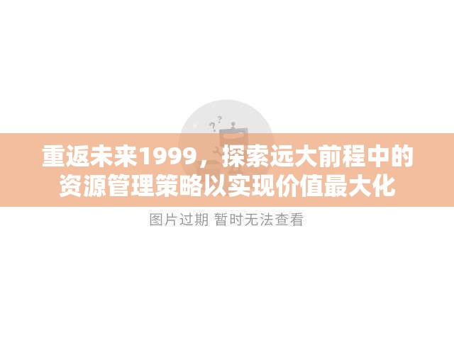 重返未来1999，探索远大前程中的资源管理策略以实现价值最大化