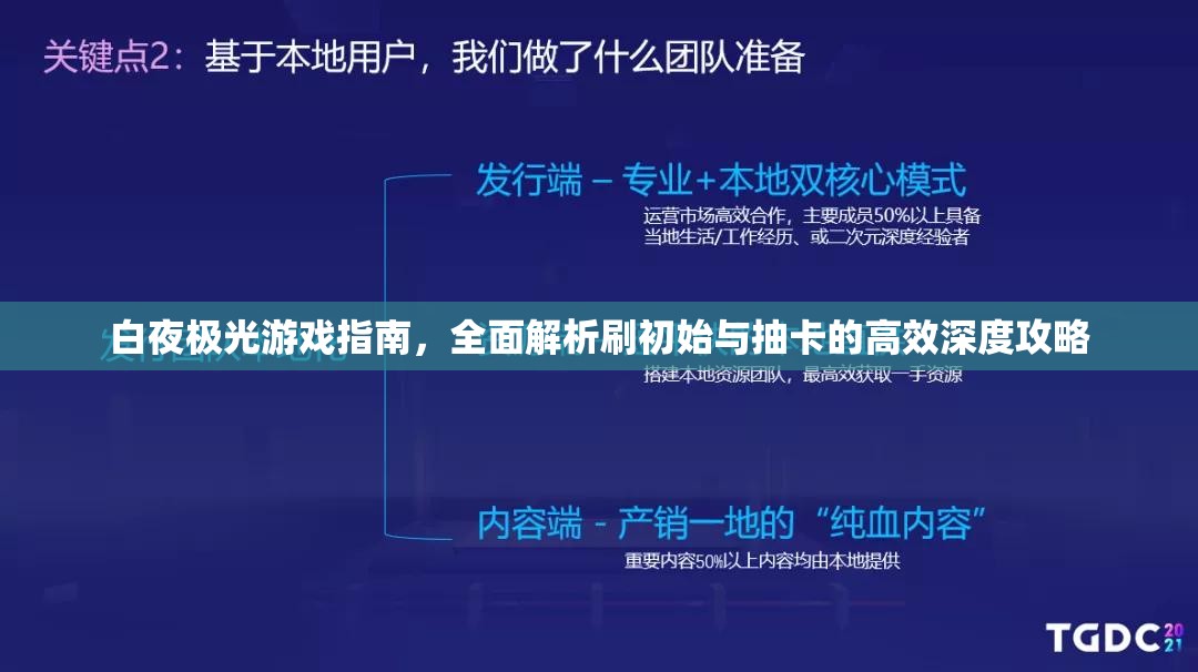 白夜极光游戏指南，全面解析刷初始与抽卡的高效深度攻略