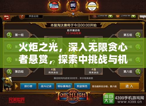 火炬之光，深入无限贪心者悬赏，探索中挑战与机遇并存的冒险之旅