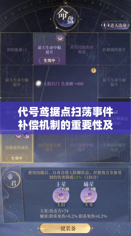 代号鸢据点扫荡事件补偿机制的重要性及其高效管理技巧解析