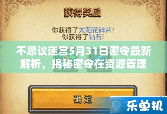 不思议迷宫5月31日密令最新解析，揭秘密令在资源管理中的核心作用与高效运用策略