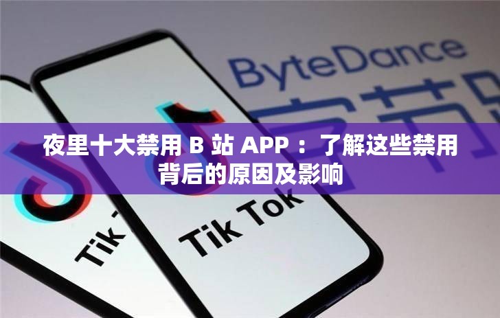 夜里十大禁用 B 站 APP ：了解这些禁用背后的原因及影响