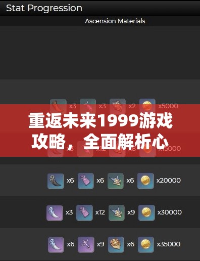 重返未来1999游戏攻略，全面解析心相突破所需材料及其获取途径