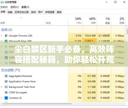 尘白禁区新手必备，高效阵容搭配秘籍，助你轻松开荒并稳中求胜