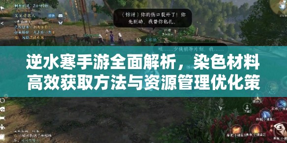 逆水寒手游全面解析，染色材料高效获取方法与资源管理优化策略