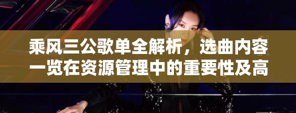乘风三公歌单全解析，选曲内容一览在资源管理中的重要性及高效策略应用