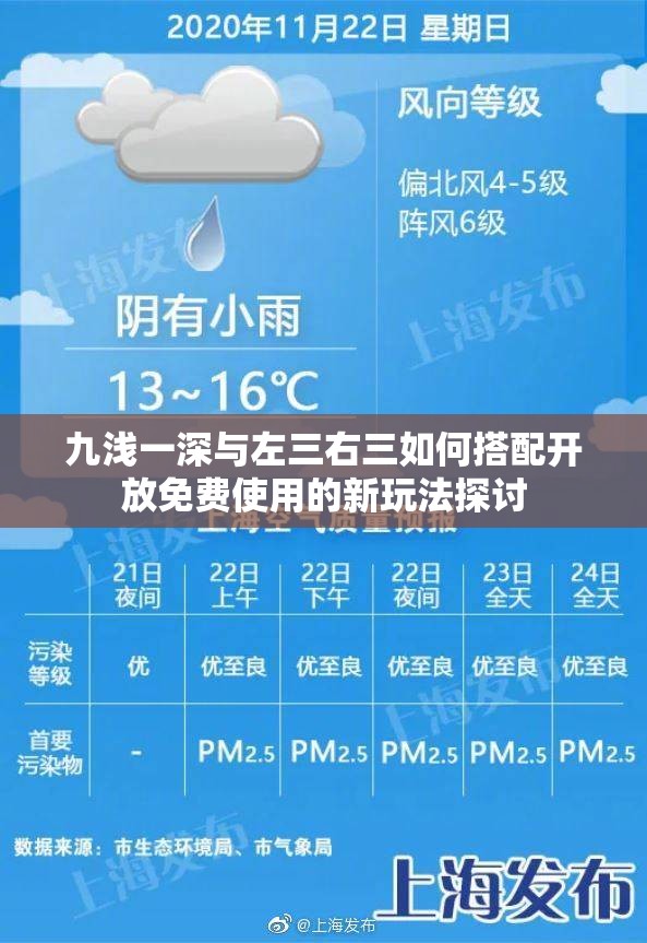 九浅一深与左三右三如何搭配开放免费使用的新玩法探讨