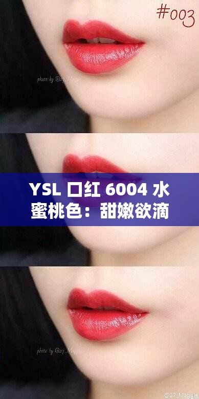 YSL 口红 6004 水蜜桃色：甜嫩欲滴的唇间诱惑