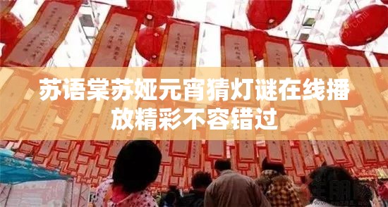 苏语棠苏娅元宵猜灯谜在线播放精彩不容错过