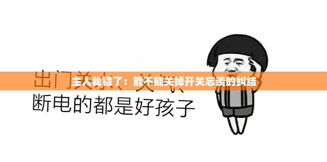 主人我错了：能不能关掉开关忘羡的纠结