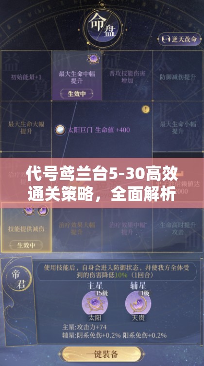 代号鸢兰台5-30高效通关策略，全面解析最大化过关攻略的价值