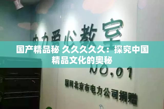 国产精品秘 久久久久久：探究中国精品文化的奥秘