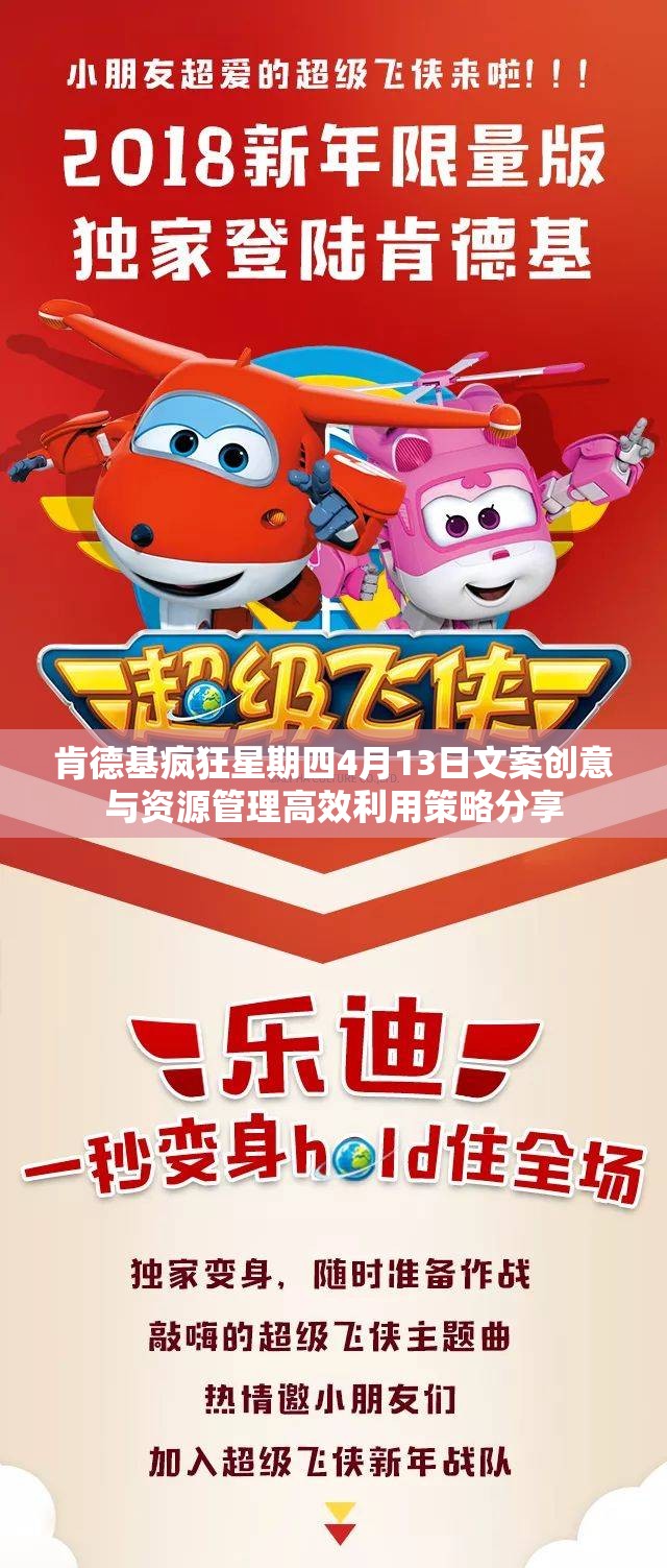肯德基疯狂星期四4月13日文案创意与资源管理高效利用策略分享