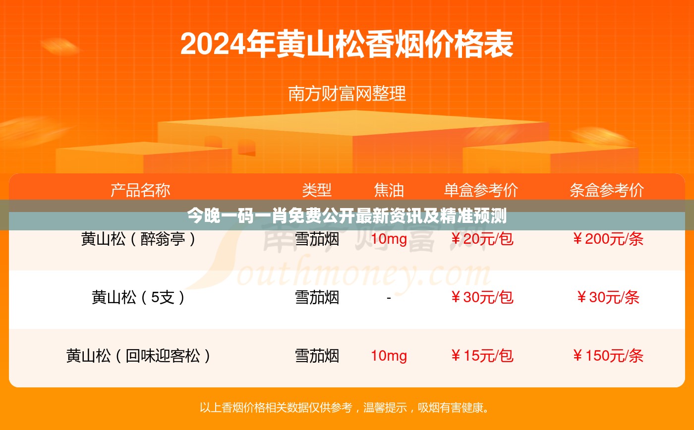 今晚一码一肖免费公开最新资讯及精准预测
