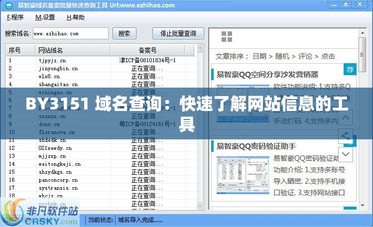 BY3151 域名查询：快速了解网站信息的工具