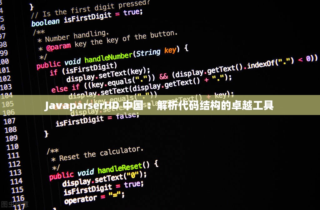 JavaparserHD 中国 ：解析代码结构的卓越工具