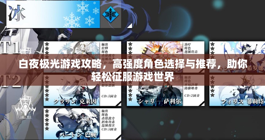白夜极光游戏攻略，高强度角色选择与推荐，助你轻松征服游戏世界