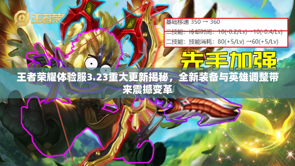 王者荣耀体验服3.23重大更新揭秘，全新装备与英雄调整带来震撼变革