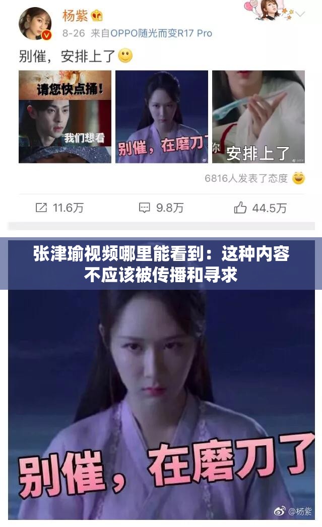 张津瑜视频哪里能看到：这种内容不应该被传播和寻求