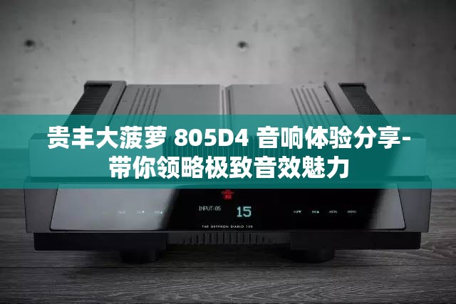 贵丰大菠萝 805D4 音响体验分享-带你领略极致音效魅力
