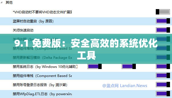 9.1 免费版：安全高效的系统优化工具