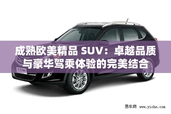 成熟欧美精品 SUV：卓越品质与豪华驾乘体验的完美结合