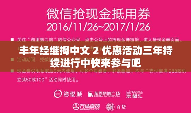 丰年经继拇中文 2 优惠活动三年持续进行中快来参与吧