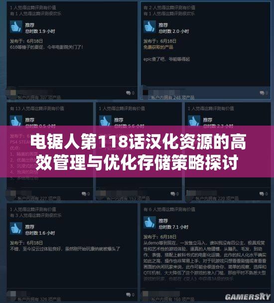电锯人第118话汉化资源的高效管理与优化存储策略探讨