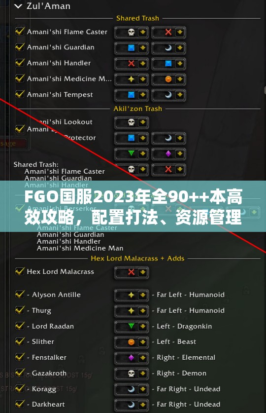 FGO国服2023年全90++本高效攻略，配置打法、资源管理策略与价值最大化分享