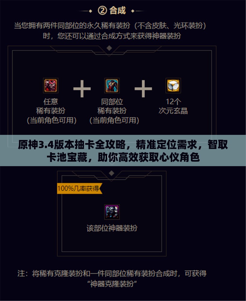 原神3.4版本抽卡全攻略，精准定位需求，智取卡池宝藏，助你高效获取心仪角色