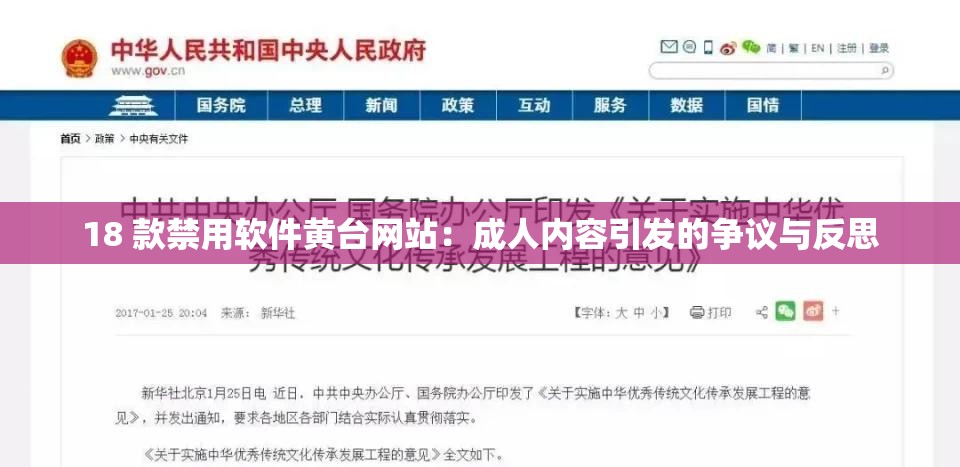 18 款禁用软件黄台网站：成人内容引发的争议与反思