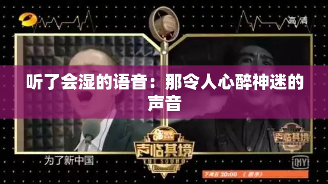 听了会湿的语音：那令人心醉神迷的声音