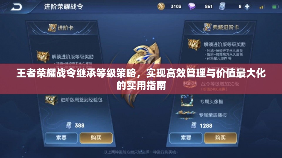 王者荣耀战令继承等级策略，实现高效管理与价值最大化的实用指南