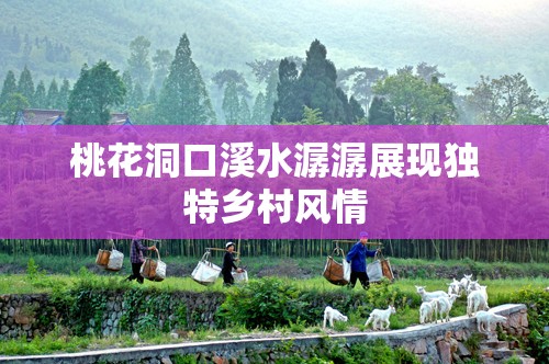 桃花洞口溪水潺潺展现独特乡村风情