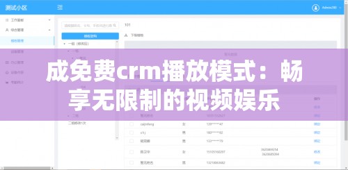 成免费crm播放模式：畅享无限制的视频娱乐