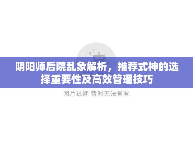 阴阳师后院乱象解析，推荐式神的选择重要性及高效管理技巧