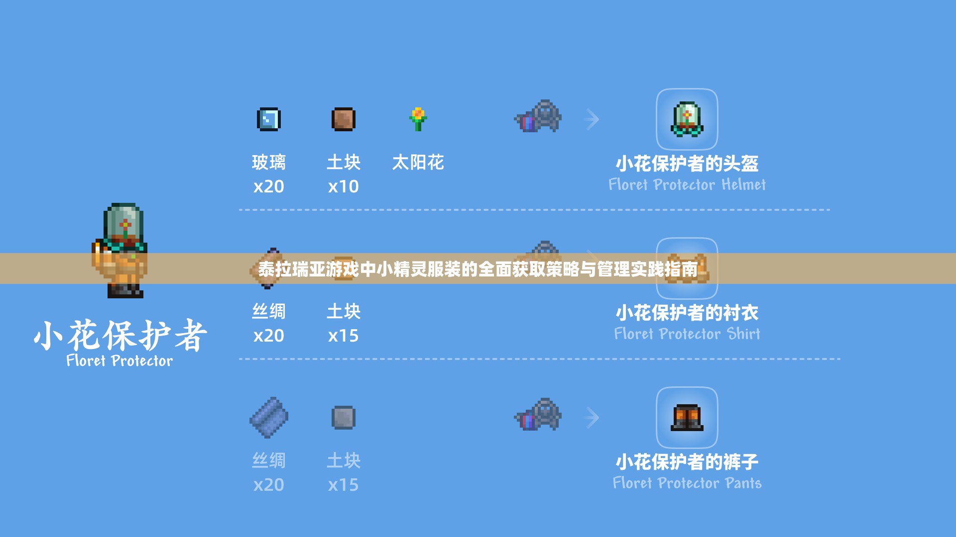 泰拉瑞亚游戏中小精灵服装的全面获取策略与管理实践指南
